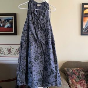 Converse One Star floral cotton sleeveless dress with lining, cute tie waist